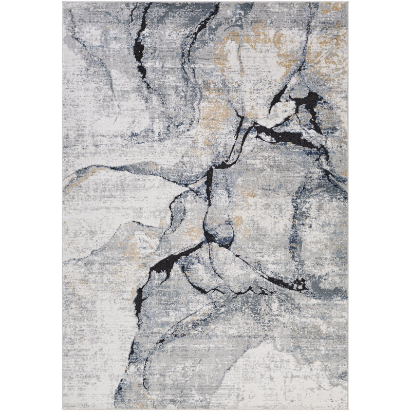 17 Stories Bach Abstract Gray Area Rug & Reviews Wayfair